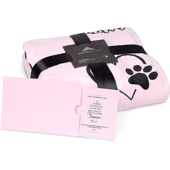 Dog Memorial Blanket with Heartfelt Sentiment Beautiful Dog Rememberance Gift - Picture 2 of 6
